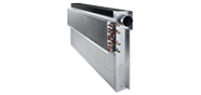 Indukcijski distributer sa strujom zraka iz izvora nazivnih duljina od 900, 1.200 i 1.500 mm, s okomitim izmjenjivačem topline i posudom za kondenzat
