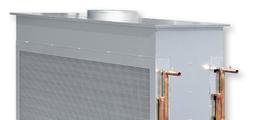 Indukcijska jedinica za stropnu ugradnju, s jednostranim ili dvostranim istrujavanjem zraka, okomitim izmjenjivačem topline i posudom za kondenzat