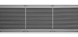 Ventilation grilles, made of aluminium, with fixed longitudinal blades, for floor installation – also for horizontal runs